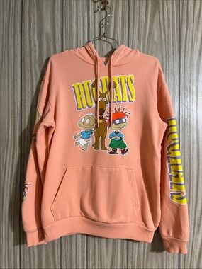 Nickeledeon Rugrats Peach Graphic Hoodie - 90s Nostalgia Y2K streetwear S